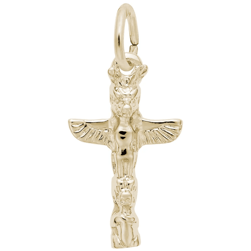 Totem Pole - Victoria Charm - 14K Yellow Gold - 10-0131-11-14k