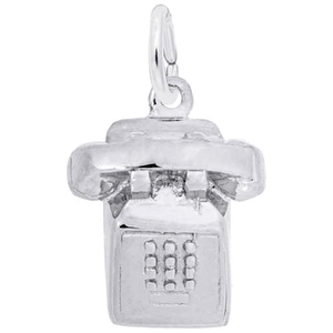 Touchtone Phone Charm 14K While Gold - 10-3330-0-14KW
