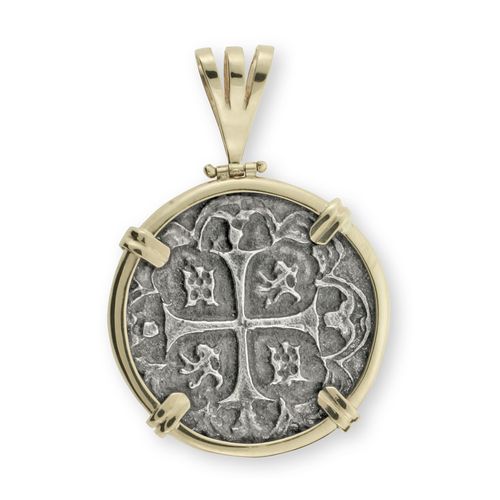 Treasure Coin Pendant - Sterling Silver & 14K Gold