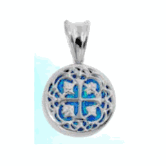 Treasure Coin Small Opal Created Charms & Pendants  - PSTCOPSM