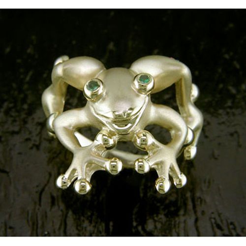 Tree Frog Ring - 14K Gold  - SD-FGR800