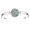 Tree of Life Larimar Hook Bracelet - Silver & 14K Gold 4mm 7.5 Inch