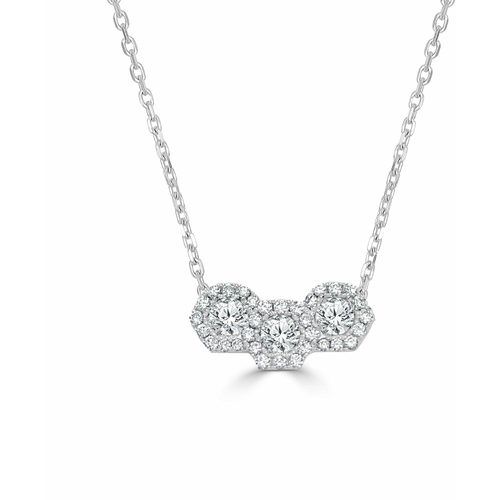 Triple Hexagonal Firenze II Diamond Pendant