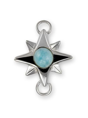 True North Larimar Clasp Sterling Silver Rhodium Plated - SCCTNH-R