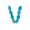 Tumbled Turquoise Beads Necklace - Sterling Silver 18 Inch