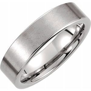 Tungsten 6 mm Flat Satin Band Size 7.5 - TAR266:102:P