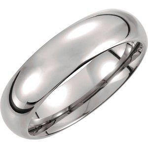 Tungsten 6 mm Half Round Band Size 8 - TAR023:0003:P