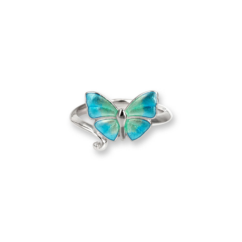 Turquoise Butterfly Ring  Sterling Silver - NR0431A