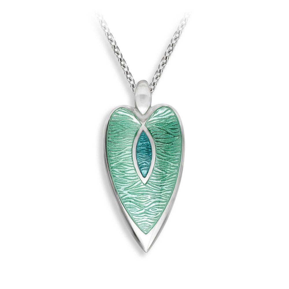 Turquoise Heart-Arrowhead Necklace  Sterling Silver - NN0591A
