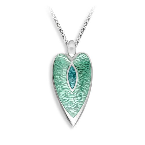 Turquoise Heart-Arrowhead Necklace  Sterling Silver - NN0591A