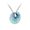 Turquoise Round Twist Necklace  Sterling Silver - NN0577A
