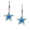 Turquoise Starfish Wire Earrings  Sterling Silver - NW0561B