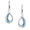 Turquoise Teardrop Wire Earrings  Sterling Silver - NW0575A
