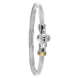4mm Turtle Mesh Hook Bracelet W/14ky Wraps 7.5  - C4METUR75