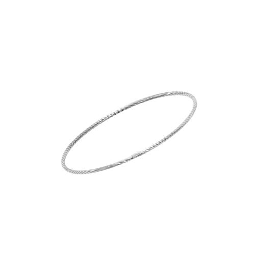 Twist Stacking Bangle - Sterling Silver
