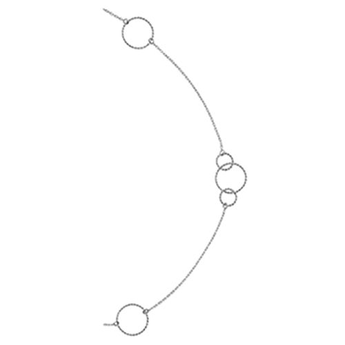 Twisted Circle Necklace - Sterling Silver 36 Inch