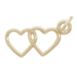Two Hearts Entwined Charm - 10k Gold - 10-1913-0-10K