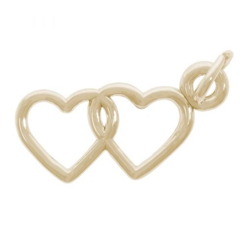 Two Hearts Entwined Charm - 14k Gold - 10-1913-0-14K