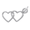 Two Hearts Entwined Charm - Sterling Silver - 10-1913-0-SS