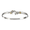 Two Tone Dolphin Hook Bracelet - Silver & 14K Gold 4mm 7.0 Inch