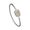 Two Tone Flip Flop Cable Hook Bracelet - Silver & 14K 3.5mm 6.5 Inch