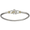 Two Tone Hibiscus Cable Hook Bracelet - Silver & 14K 3.5mm 6.5 Inch