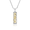 Two Tone Plumeria Scroll Vertical Pendant, Hawaiian Inspired  Pendant, PSP-AK171