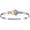 Two Tone Scallop Hook Bracelet - Sterling Silver & 14K 4mm 7.0 Inch