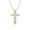 Two Tone Scroll Cross Diamond Pendant, Hawaiian Inspired  Pendant, PSP-AK173-3