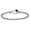 Unity Garnet Cable Hook Bracelet - Silver & 14K Gold 3.5mm 7.5 Inch