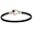 Unity Garnet Hook Bracelet Black Titanium Bar Sterling Silver 14ky Gold Wrap 4mm 6.5 Inch - C4UNYGARBT6