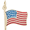 USA Color Flag Charm Gold Plated - 10-3863
