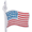 USA Color Flag Charm Silver - 10-3863