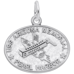 Uss Arizona Memorial Sterling Silver Charm- 10-1890-0-ss