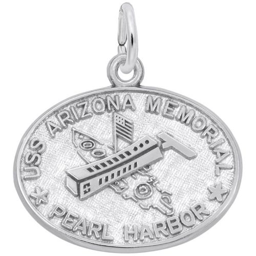 Uss Arizona Memorial Sterling Silver Charm- 10-1890-0-ss
