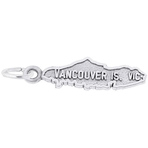 Vancouver Island Map Charm Sterling Silver - 10-3810-0-SS