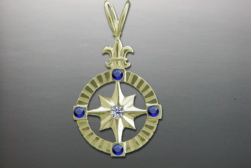 Vanmark Compass Rose Pendant - PD303