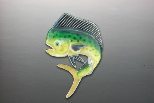 Vanmark Enamel mahi Dolphin Pendant - PD026-enamel