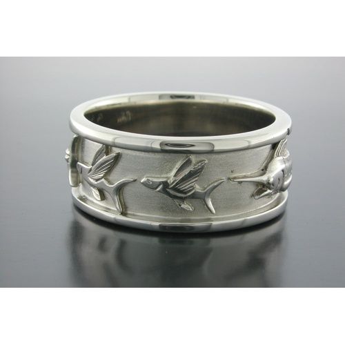 Vanmark Grand Slam Ring (Marlin Chasing Flying Fish)