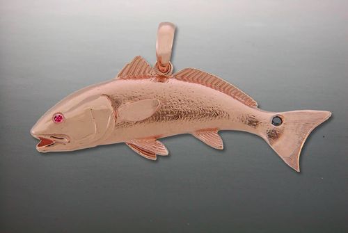 Vanmark Large 14K Gold Redfish Pendant - PD437-1