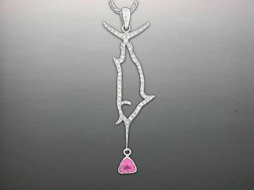 Vanmark Marlin Silhouette with Pink Trillion - PD398