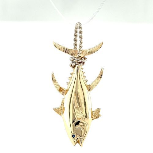 Vanmark Medium Tail Wrap Yellow Fin Tuna Pendant - PD016TWY