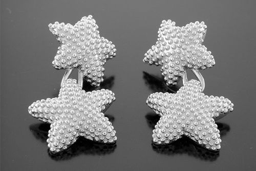 Vanmark Silver Bahamian Starfish Earrings - ER027SS