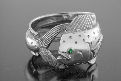 Vanmark Silver Bull Dolphin Wrap Ring  - RG036S