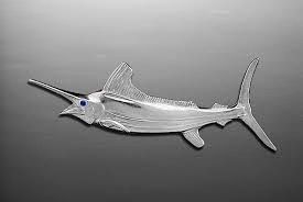 Vanmark Silver Large White Marlin Pendant - PD107S