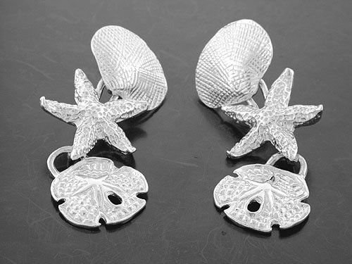 Vanmark Silver Multi Shell Earrings - ER028S