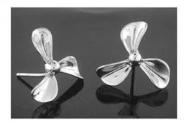 Vanmark Silver Propeller Earrings - ER016S