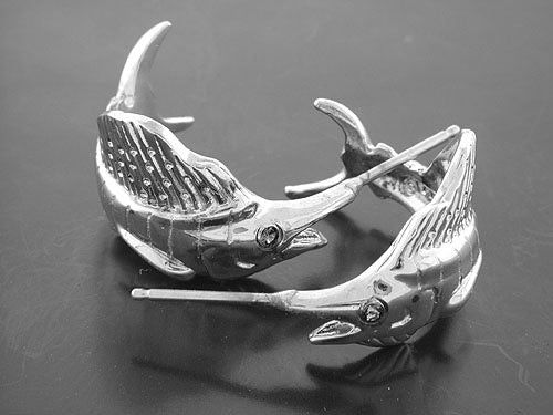 Vanmark Silver Sailfish Jay Hook Earrings - ER12S