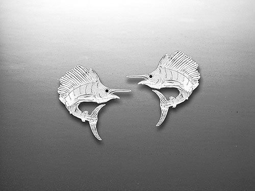 Vanmark Silver Sailfish Studs Earrings - ER017S