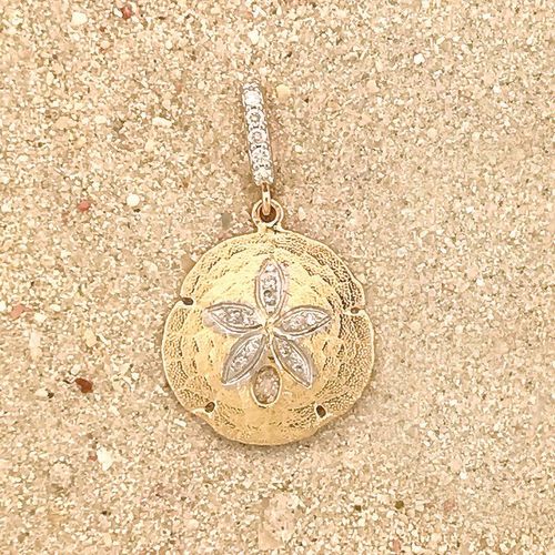 Vanmark Small Diamond Sand Dollar Pendant - PD445Y